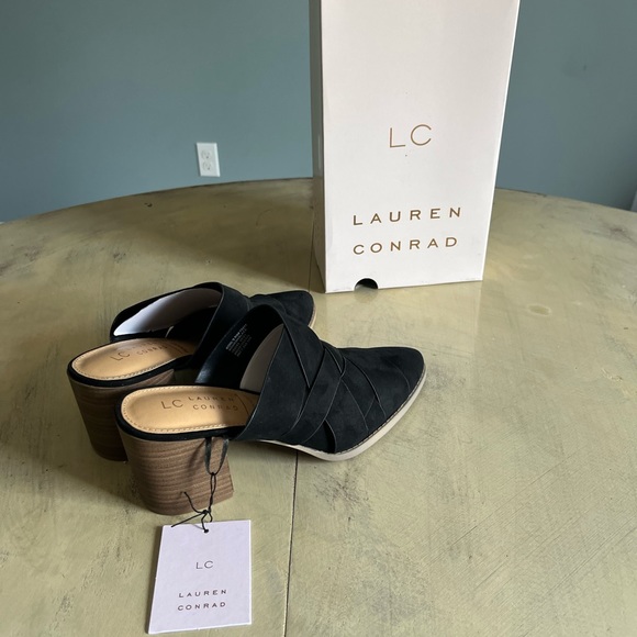 Womens Lauren Conrad Rowann Black Mules SZ US 6.5 - Picture 2 of 5